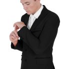 Férfi verseny dzseki három gombbal, perforált anyagból