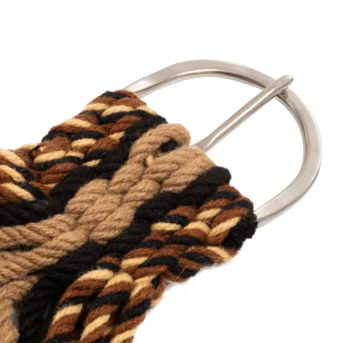 Mohair heveder középső bőr megerősítéssel