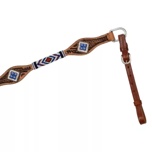 Mellkasi pánt kék gyémánt díszítéssel