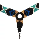 Kereszt mintás mohair mellszíj