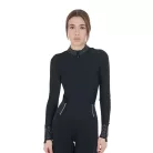 Equestro Női technikai edzőpóló strasszokkal