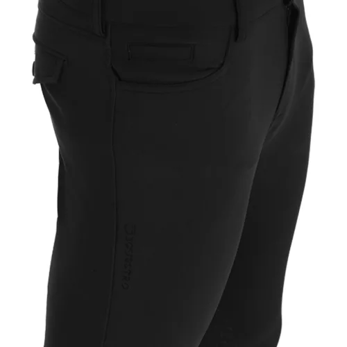 Férfi slim fit markolatú lovaglónadrág logóval