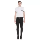 Férfi slim fit tapadó lovaglónadrág logóval