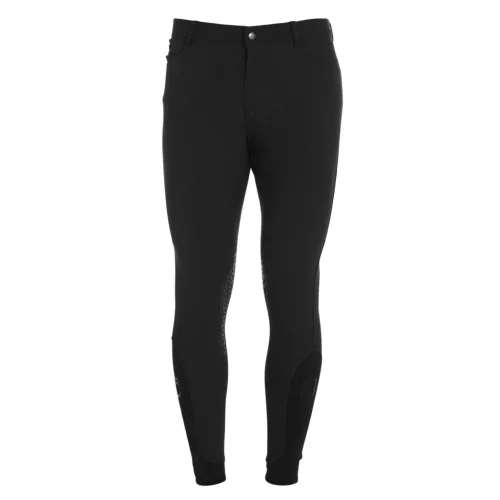 Férfi slim fit markolatú lovaglónadrág logóval