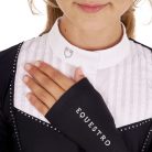 Lányok slim fit versenypóló strasszokkal