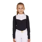 Lányok slim fit versenypóló strasszokkal