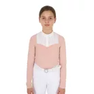 Lányok slim fit versenypóló strasszokkal