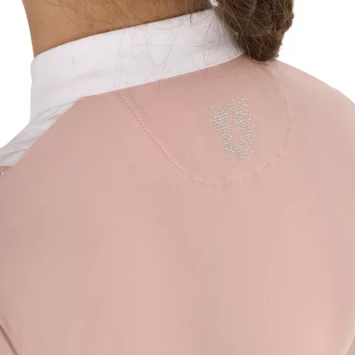 Lányok slim fit versenypóló strasszokkal