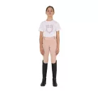 Equestro Lány slim fit póló rózsaszín csillogó logó