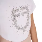 Equestro Lányok slim fit póló rózsaszín csillogó logóval