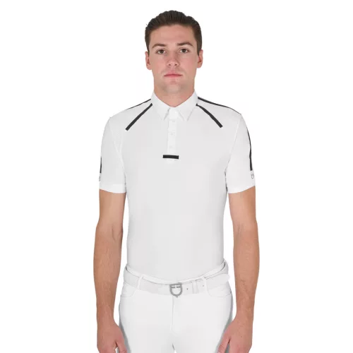 Férfi slim fit rövid ujjú verseny póló