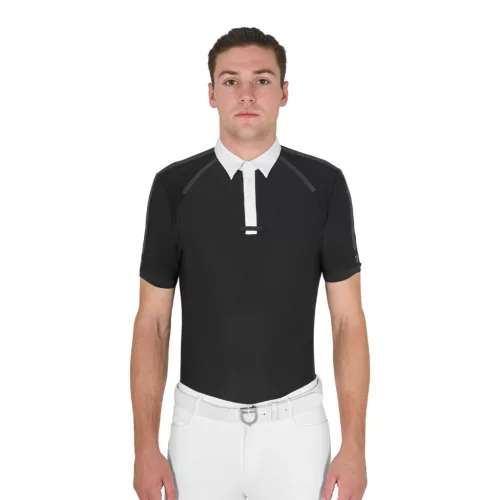 Férfi slim fit rövid ujjú verseny póló