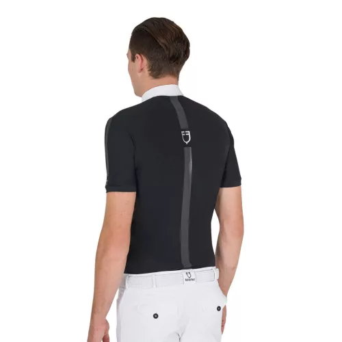 Férfi slim fit rövid ujjú verseny póló