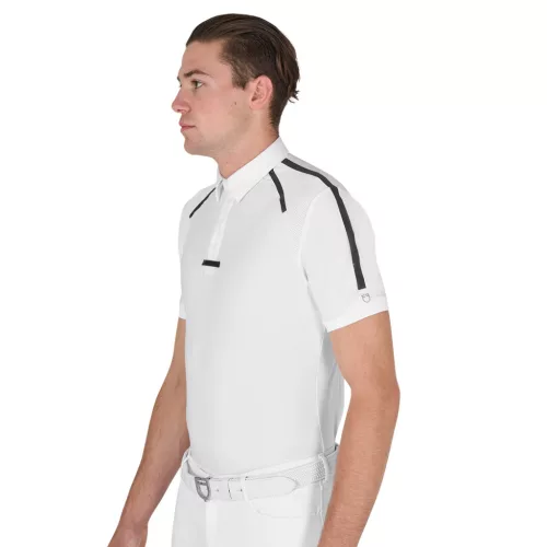 Férfi slim fit rövid ujjú verseny póló