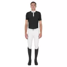 Férfi slim fit rövid ujjú versenypóló