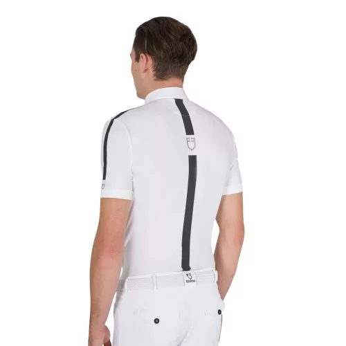 Férfi slim fit rövid ujjú versenypóló