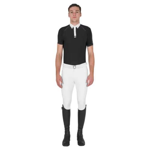 Férfi slim fit rövid ujjú verseny póló