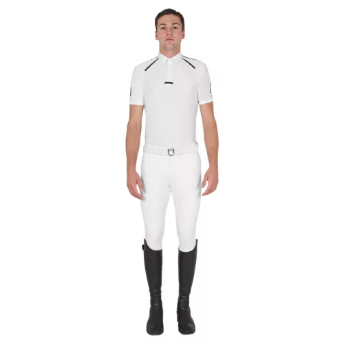 Férfi slim fit rövid ujjú verseny póló