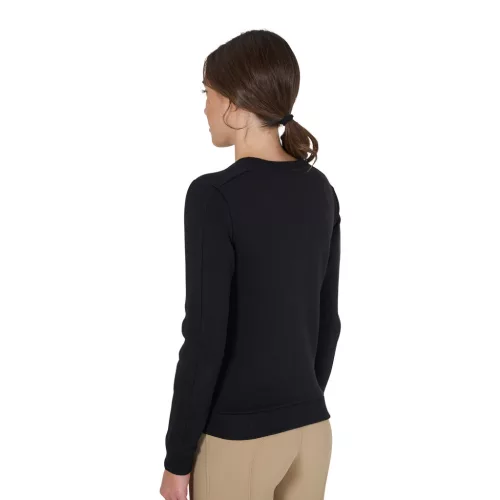 Equestro Női kereknyakú pulóver nyomott logóval