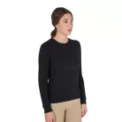 Equestro Női kerek nyakú pulóver nyomott logóval