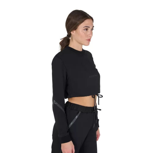 Equestro Női rövidített kereknyakú pulóver