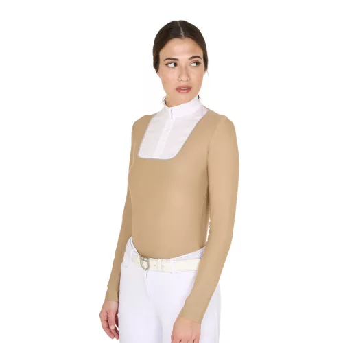Női slim fit gombos versenypóló