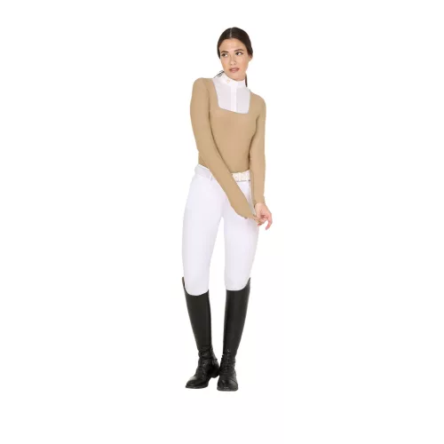 Női slim fit gombos versenypóló