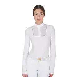 Női slim fit gombos versenypóló