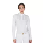 Női slim fit versenypóló strasszokkal