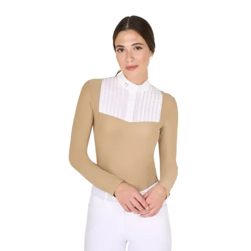 Női slim fit versenypóló strasszokkal