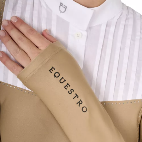 Női slim fit versenypóló strasszokkal