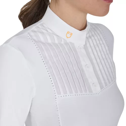 Női slim fit verseny polo ing strasszokkal