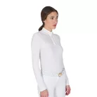 Női slim fit versenypóló strasszokkal