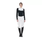 Női slim fit versenypóló strasszokkal