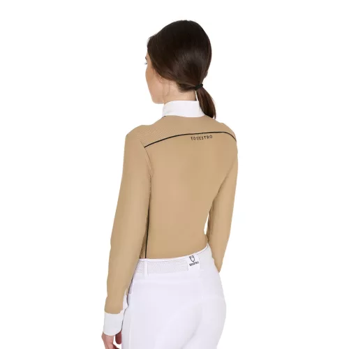Női slim fit verseny polo ing hálós betétekkel