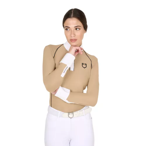 Női slim fit versenypóló hálós betétekkel