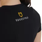 Equestro Női slim fit póló rózsaszín strasszokkal