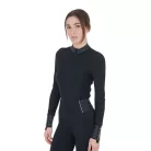 Equestro Női technikai edzőpóló strasszkövekkel