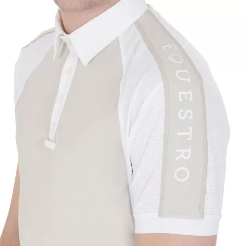 Férfi slim fit verseny póló négy gombbal