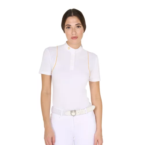 Női, slim fit versenypóló gombokkal