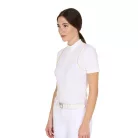 Női, slim fit versenypóló gombokkal