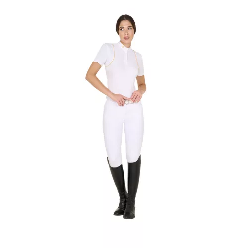 Női, slim fit versenypóló gombokkal