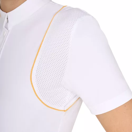 Női slim fit versenypóló gombokkal