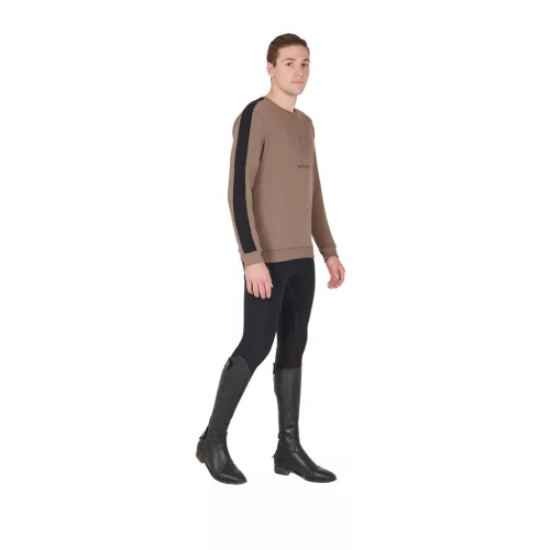 Equestro Férfi pamut pulóver logóval