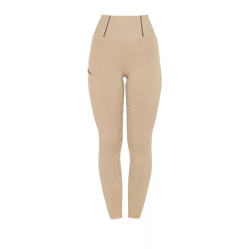 Equestro Slim Fit női teliszilikonos lovaglóleggings - bézs, XS