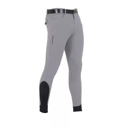 Férfi slim fit tapadó lovaglónadrág logóval