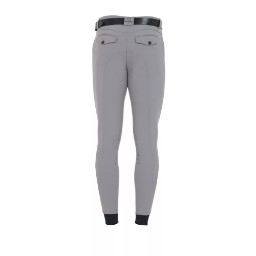 Férfi slim fit tapadó lovaglónadrág logóval