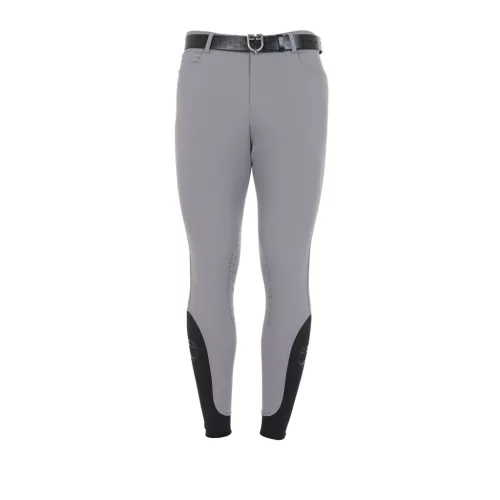 Férfi slim fit markolatú lovaglónadrág logóval
