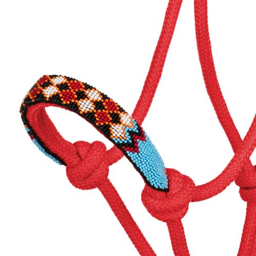 Gyöngyös csomós kantár vezetővel