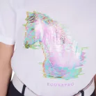 Equestro Lányok slim fit póló - zavaró lónyomattal